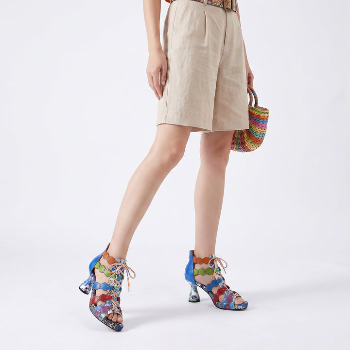 Colorful Mosaic Art Sandals