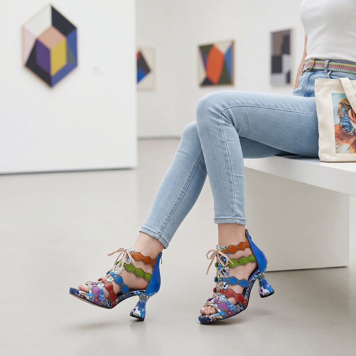 Colorful Mosaic Art Sandals