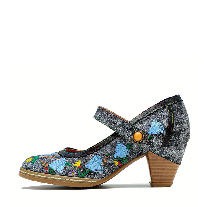 Retro Hand-Painted Artisan Elegant Pumps