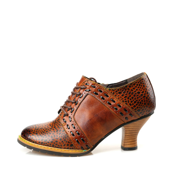 Pompe in pelle eleganza vintage fatte a mano