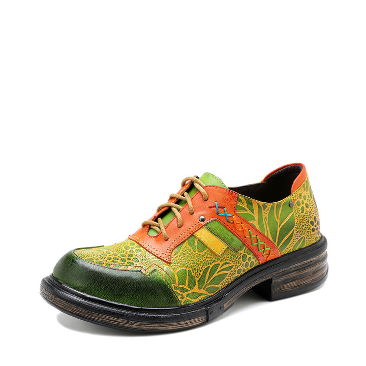 Hand-printed Flat Cozy Shoes