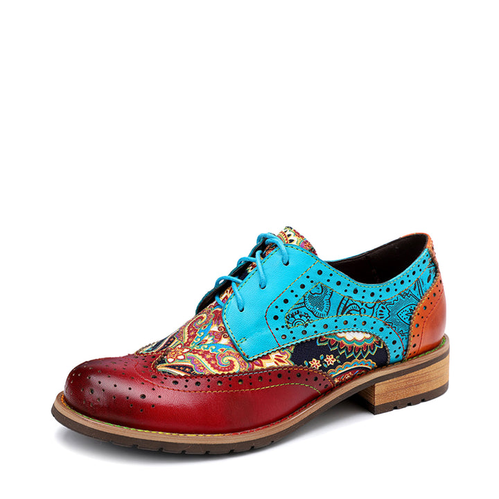 Sapatos de brogue artesanais boêmios