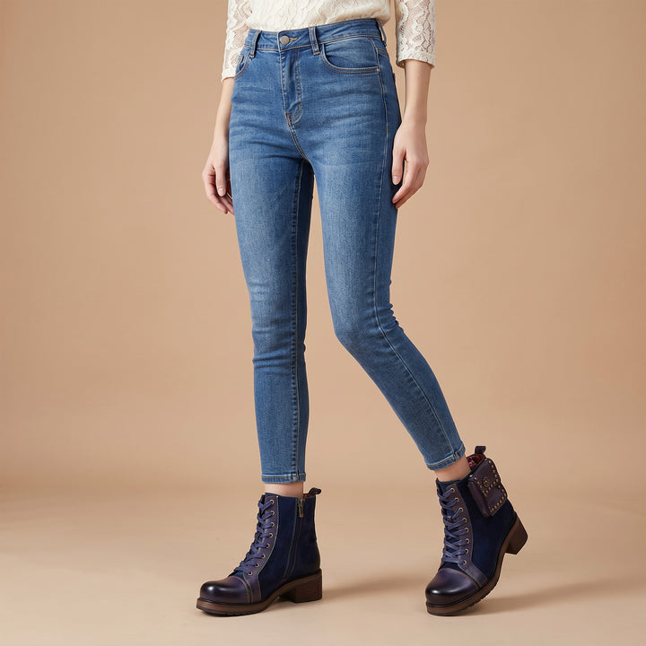 Midnight Charm Lace-Up Ankle Boots