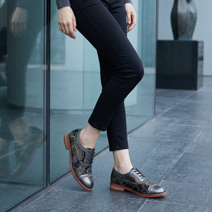 Retro Handmade Fashionable Elegance Flat Shoes