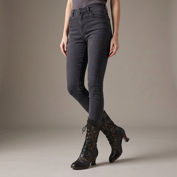 Elegancia victoriana Botas de medio techo