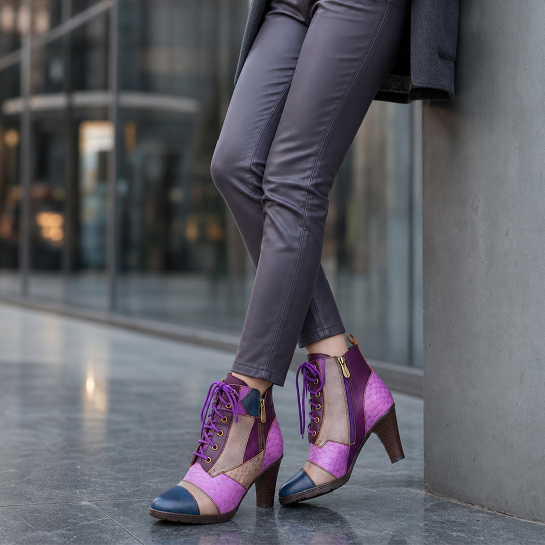 Botas de tobillo de mosaico urbano (pre-pedido)