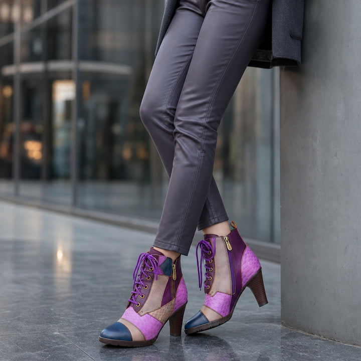 Botas de tobillo de mosaico urbano (pre-pedido)
