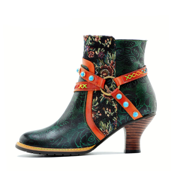 Botas de hebilla sexy hechas a mano retro a mano