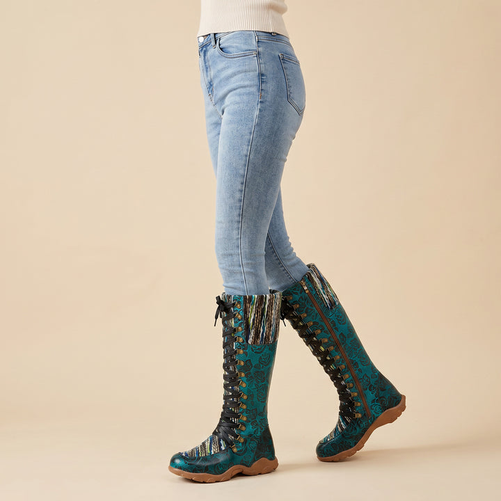 Botas informales cómodas hechas a mano de cuero a mano