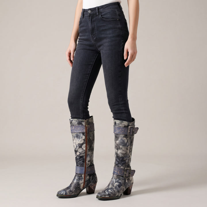 Vintage Printed Hand-made Boots
