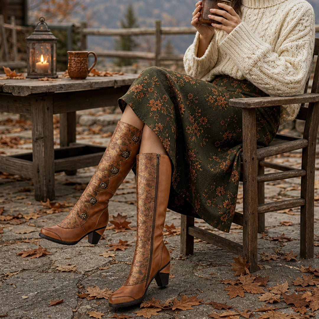 Vintage Handmade Real Leather Boots