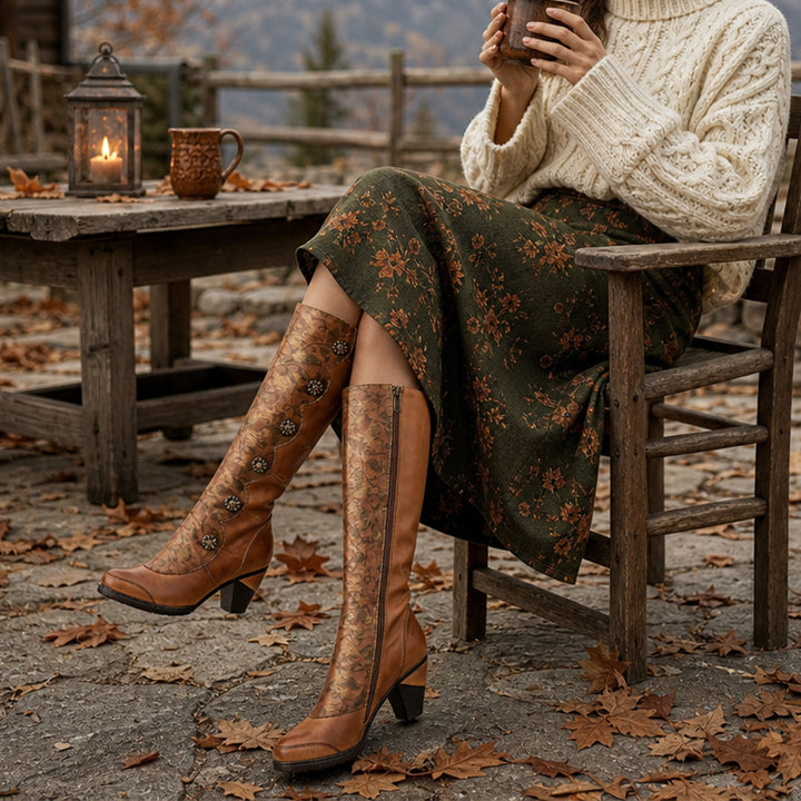 Vintage Handmade Real Leather Boots
