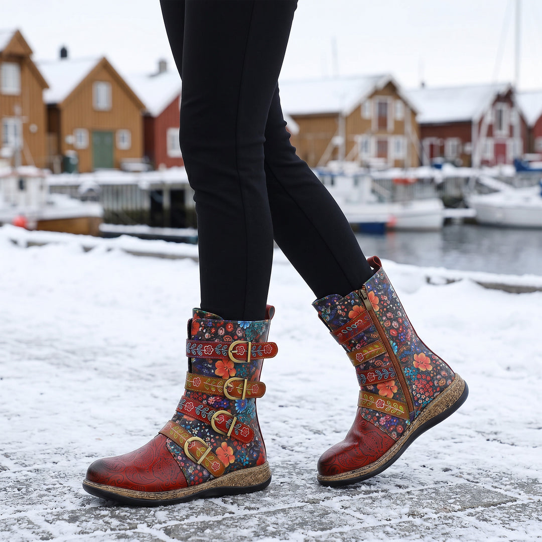 Vintage Painted Boots