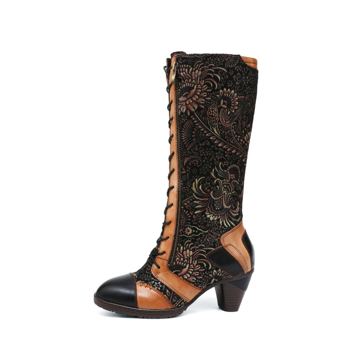 Botas retro de cuero hechas a mano