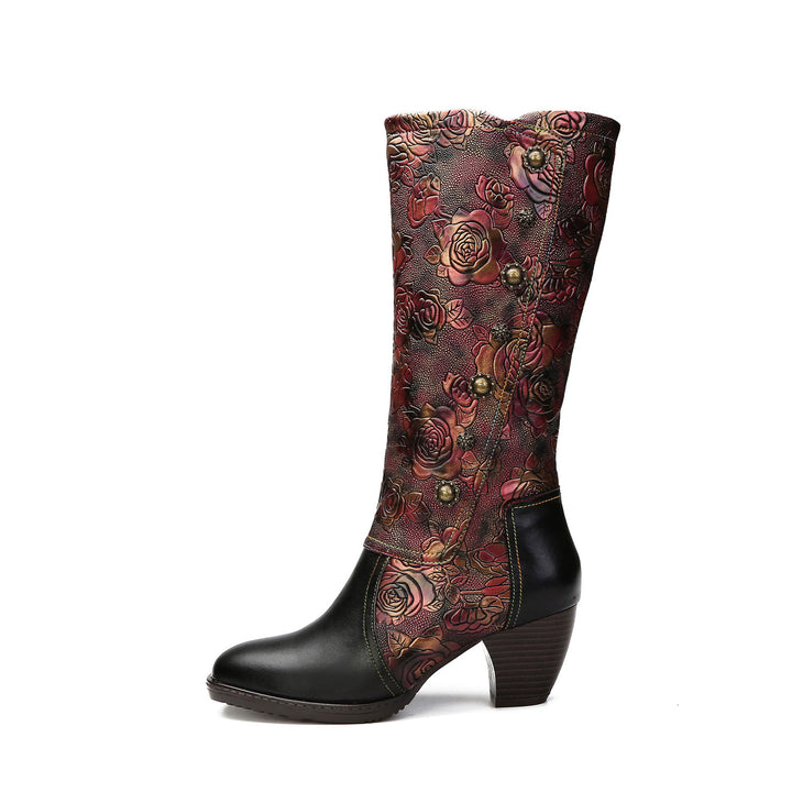 Retro Printed Hand-made Boots