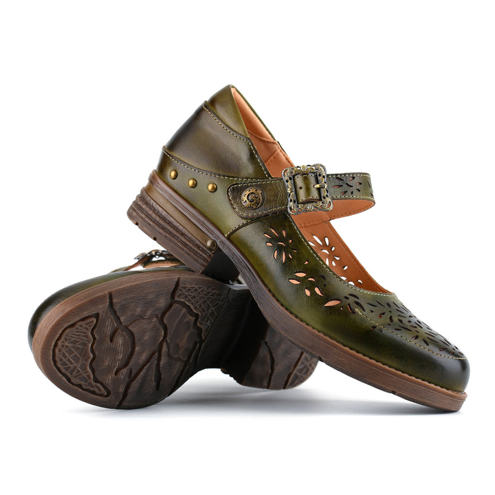 Vintage Cutout Mary Jane Shoes