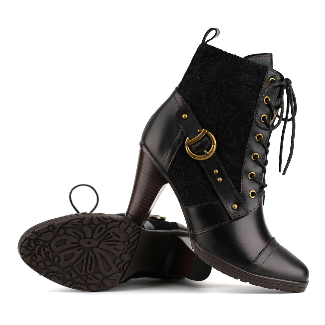 Stivaletti stringati dall'eleganza dal fascino vintage