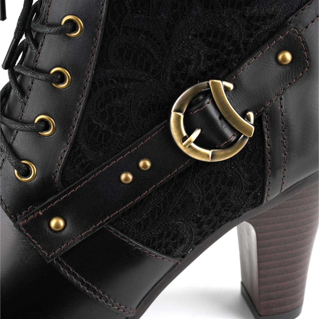 Stivaletti stringati dall'eleganza dal fascino vintage