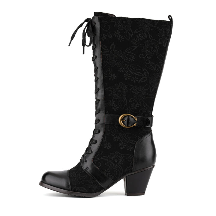 Bottes en tissu imprimé floral