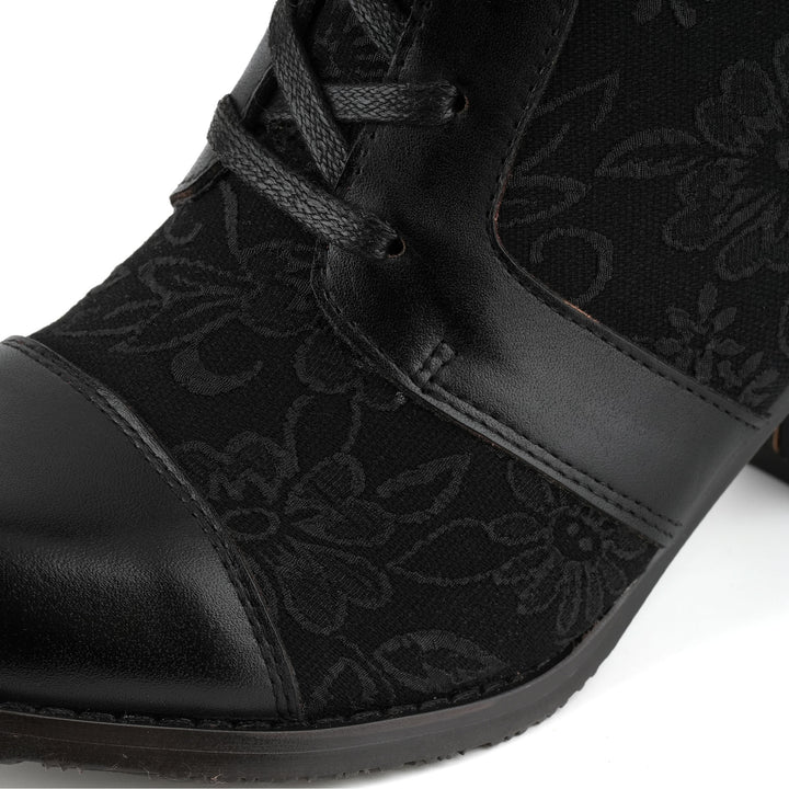Bottes en tissu imprimé floral