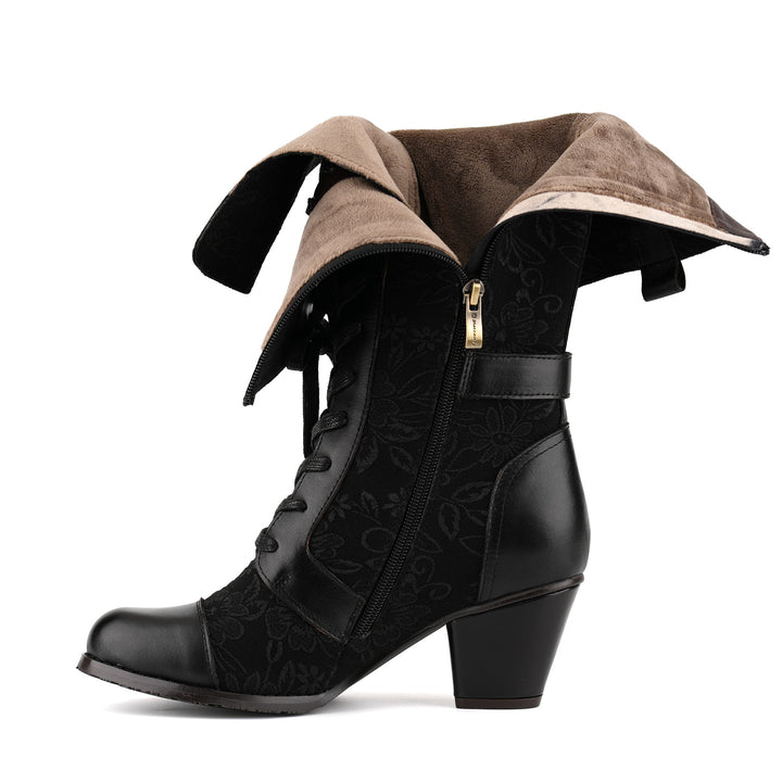 Bottes en tissu imprimé floral