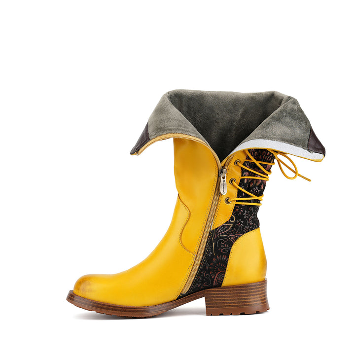 Vibrant Artistic Flat Boots