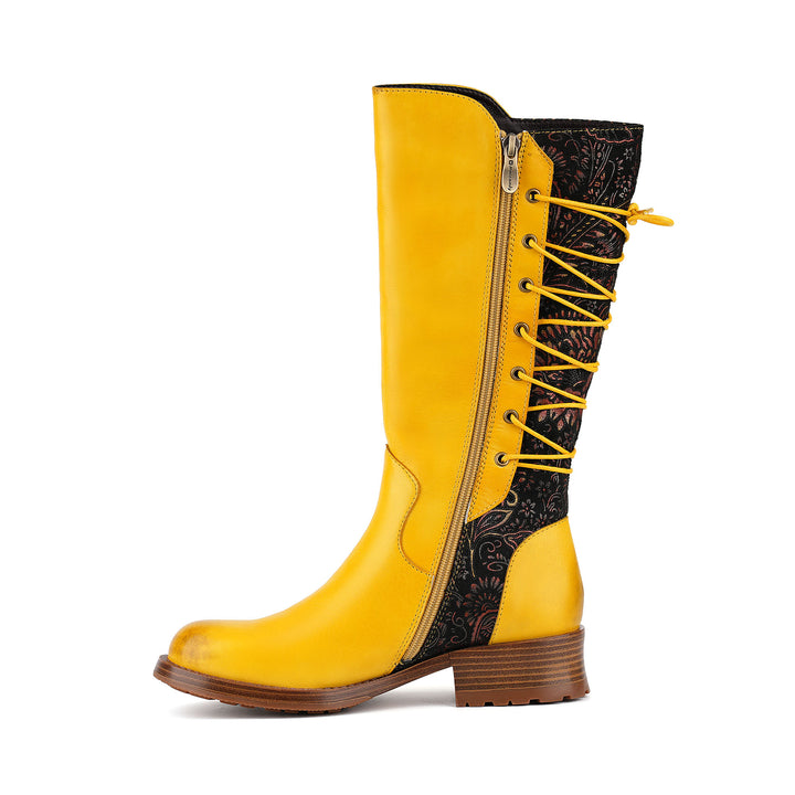 Vibrant Artistic Flat Boots