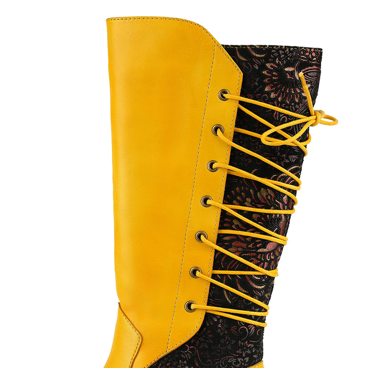 Vibrant Artistic Flat Boots