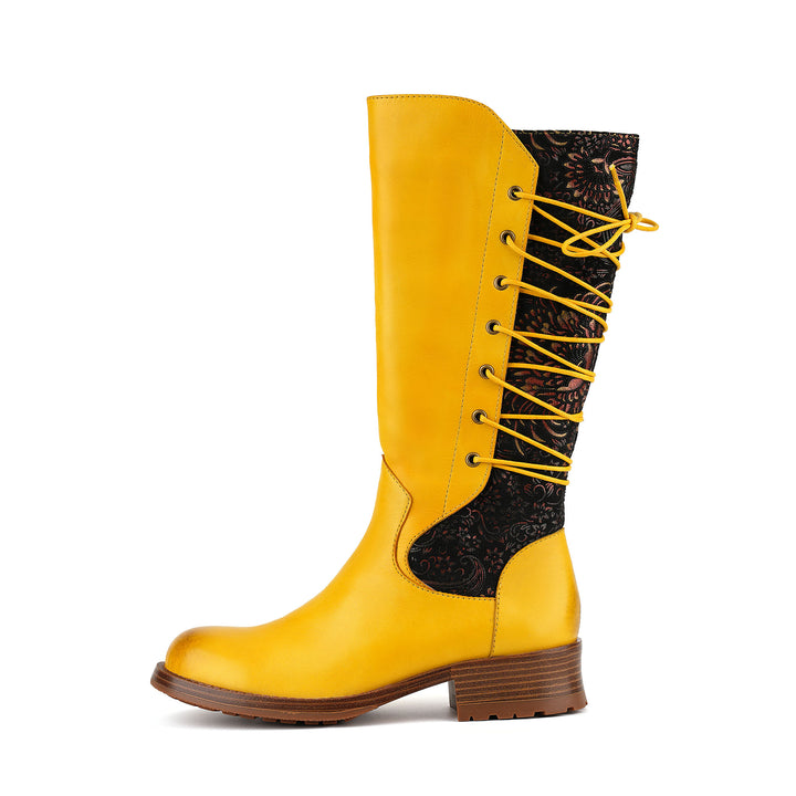 Vibrant Artistic Flat Boots