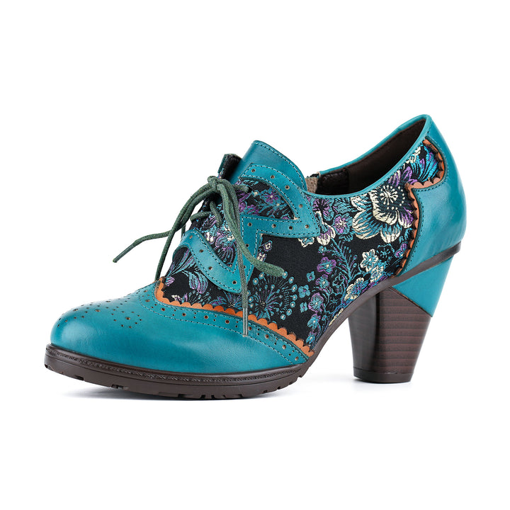Vintage Floral Velvet Classic Pumps