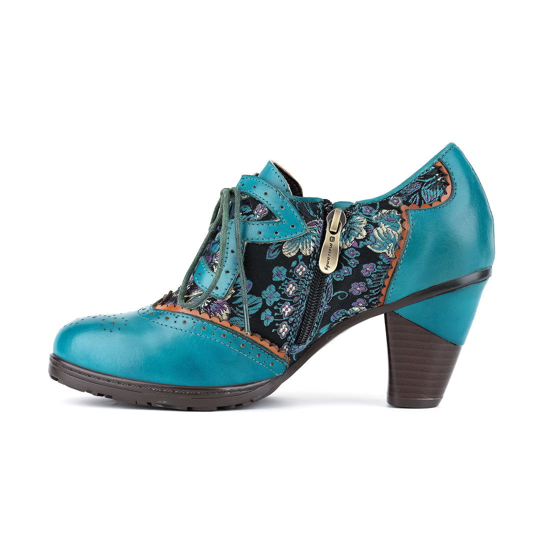 Vintage Floral Velvet Classic Pumps