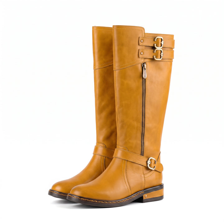 Scarlet Charm Buckle Boots