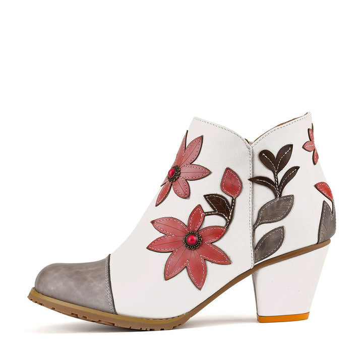 Floral Applique Wanderlust Ankle Boots
