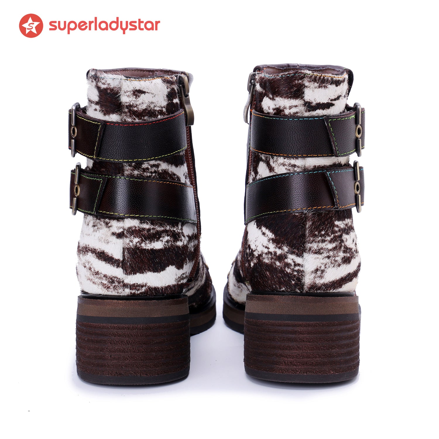 Wild Zebra Flat Ankle Boots
