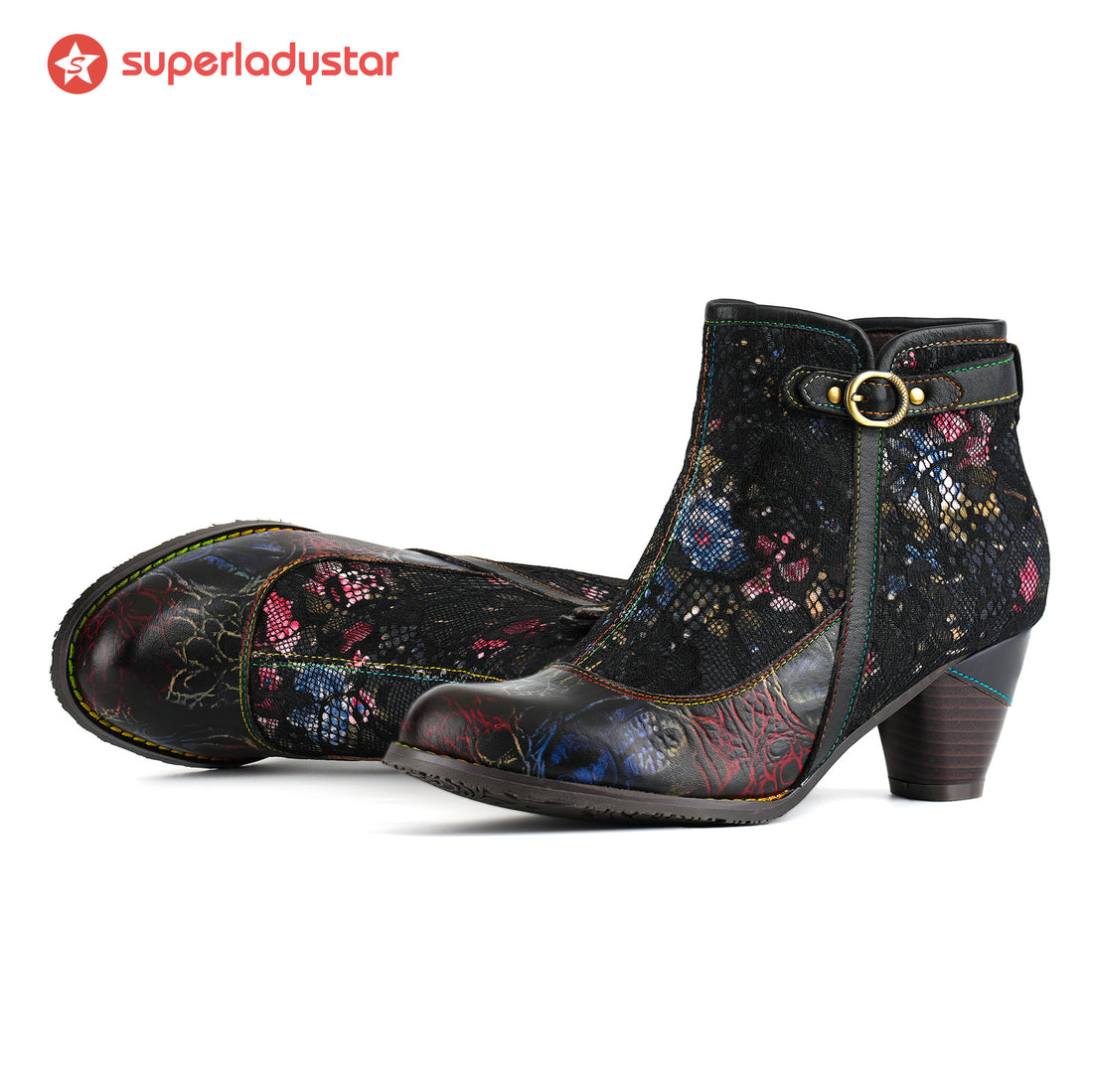 Grace Midnight Lace Ankle Boots(Pre-order)