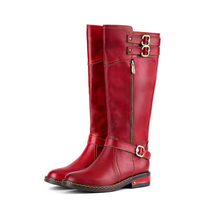 Scarlet Charm Buckle Boots(Pre-order)