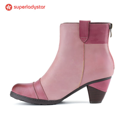 Grace Blossom Pink Ankle Boots(Pre-order)