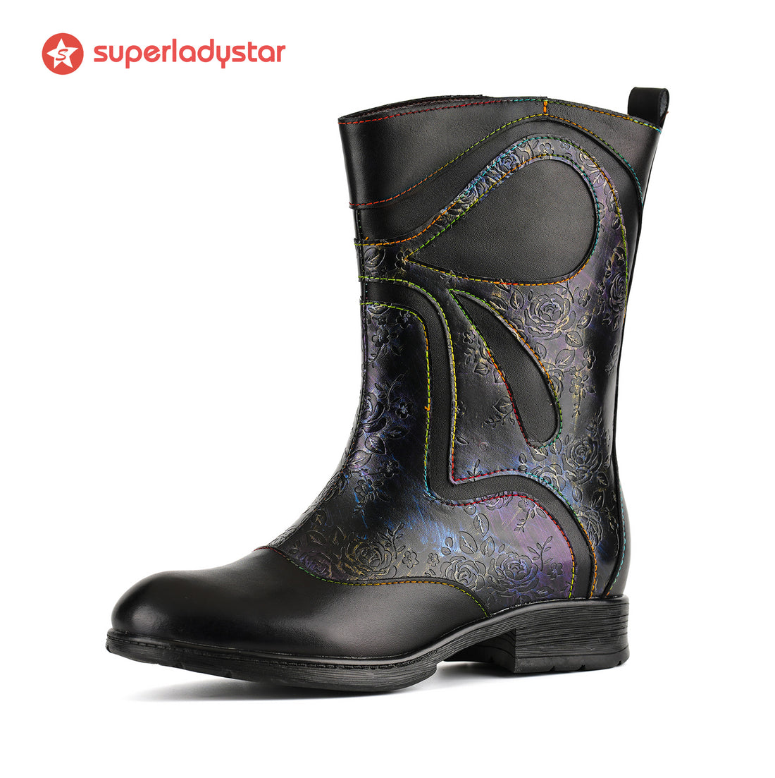 Botas de tornozelo Bloom iridescentes feitas à mão