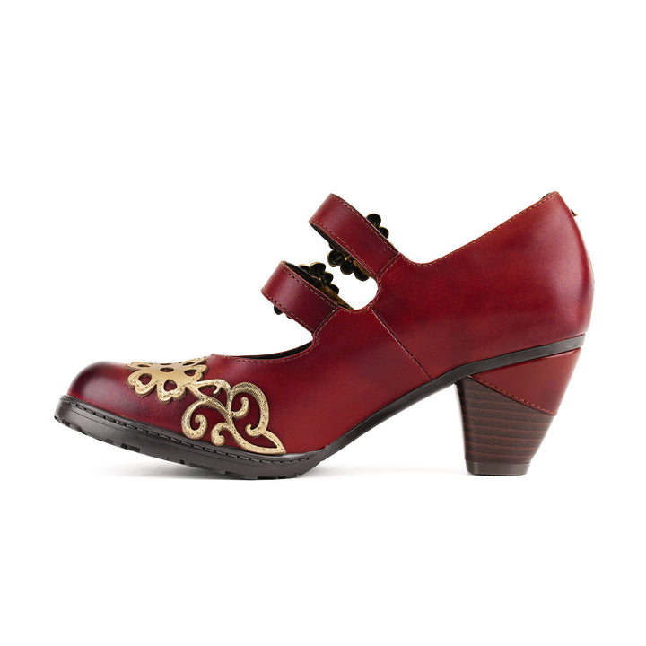 Vintage Burgundy Mary Jane Pumps
