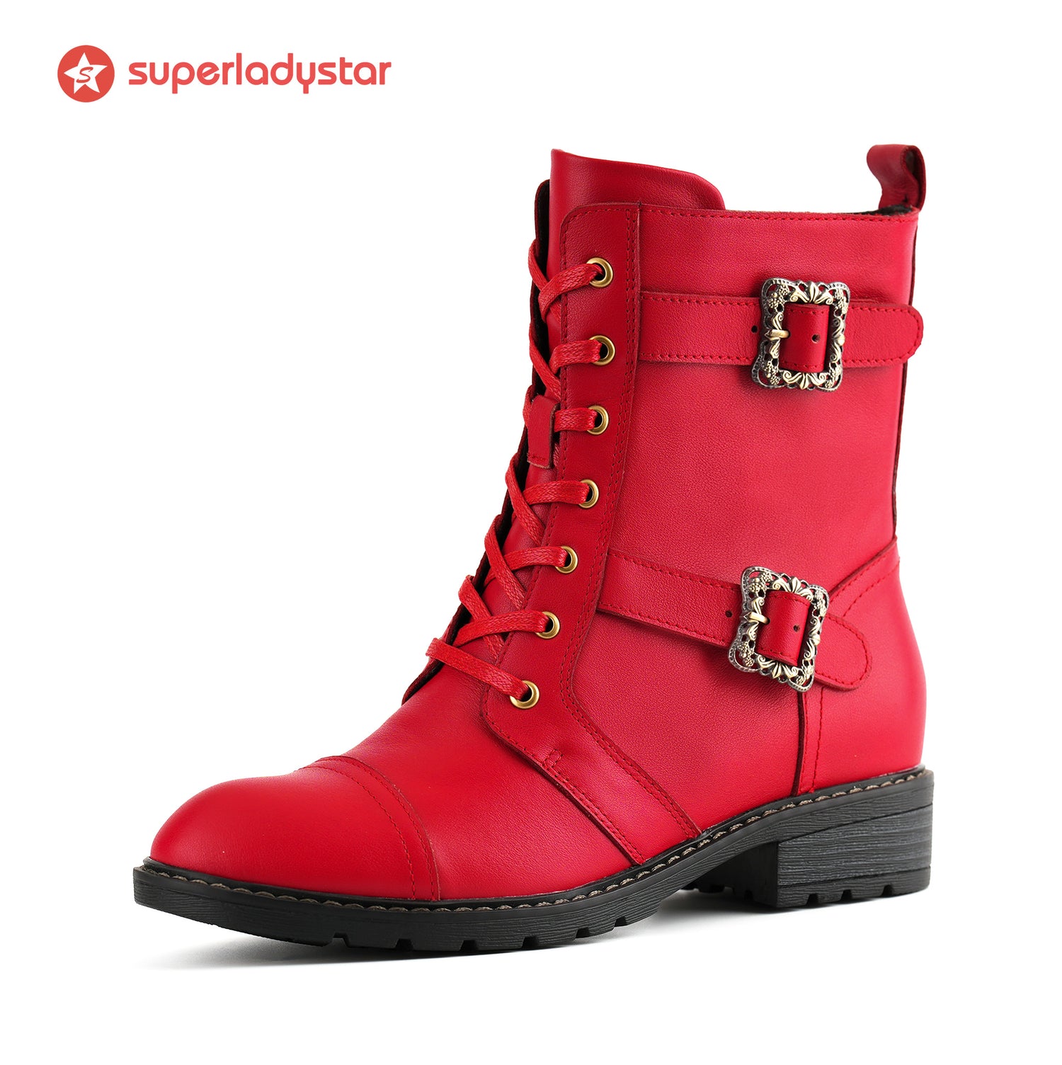 Timeless Grace Floral Lace-Up Flat Ankle Boots