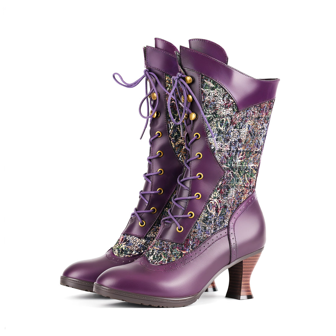 Botas de elegância vitoriana