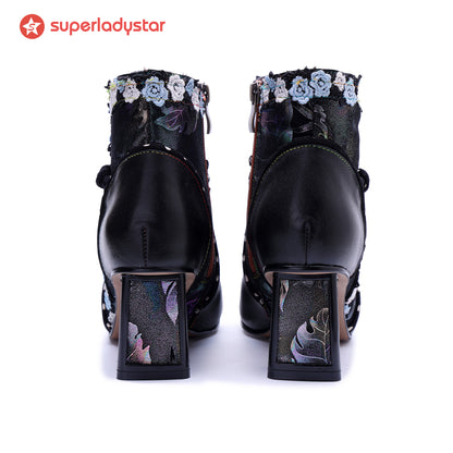 Bottes de cheville de floraison de minuit