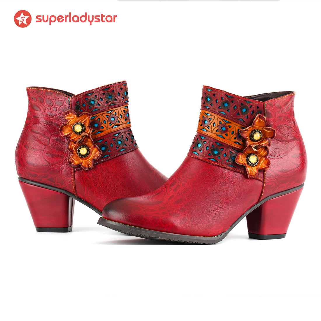 Crimson Mosaic -Knöchelstiefel
