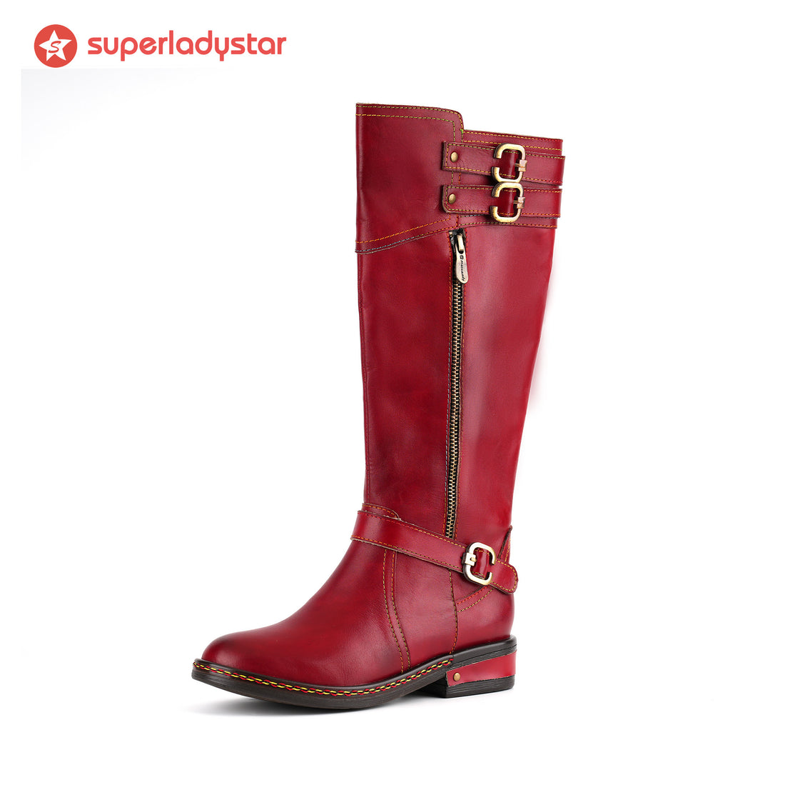 Scarlet Charm Buckle Boots(Pre-order)