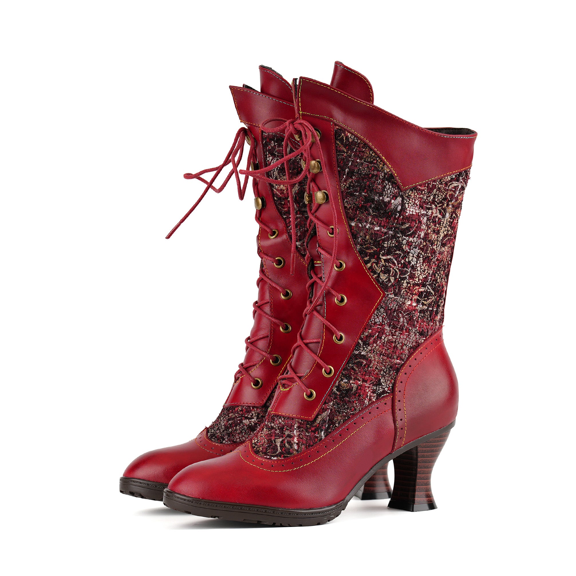 Victorian Elegance Mid-Calf Boots