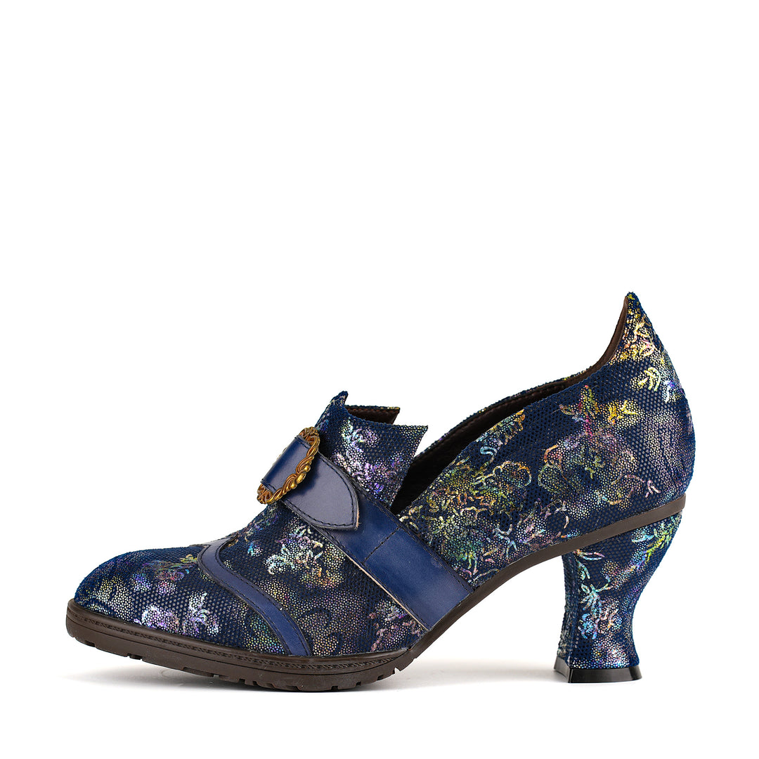 Iridescent Elegance Buckle Pumps