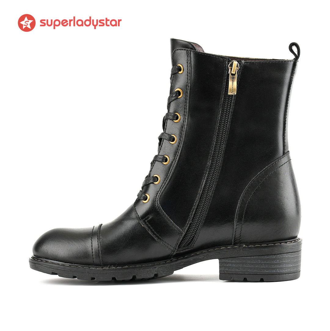 Timeless Grace Floral Lace-Up Flat Ankle Boots