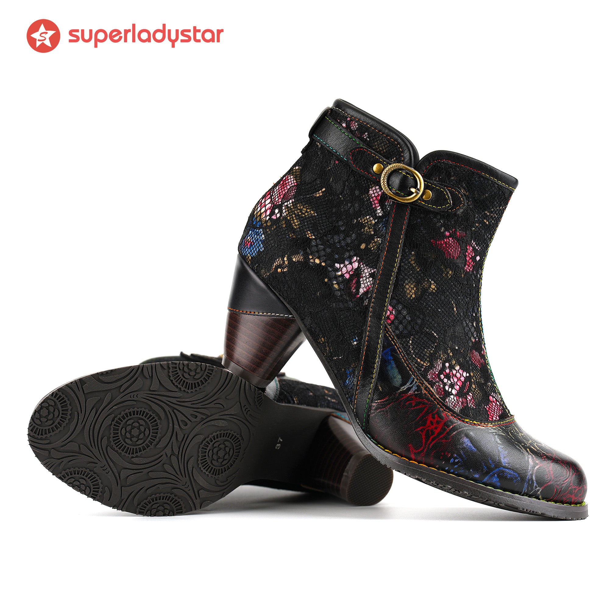 Grace Midnight Lace Ankle Boots(Pre-order)