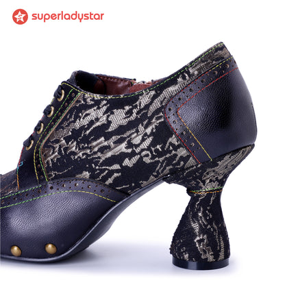 Retro Handmade Leather Exquisite Pumps