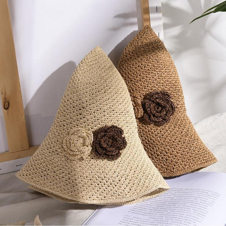 Beach Sun Hat - Sun Protection Versatile Straw Hat